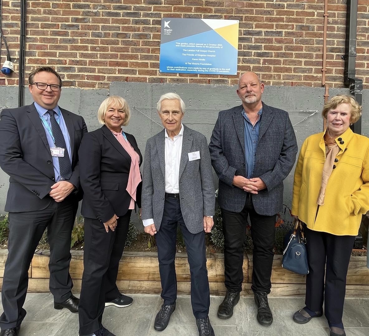 TVF attends the official opening of the new staff garden at Kingston Hospital 